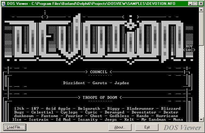 DOS Viewer Screenshot